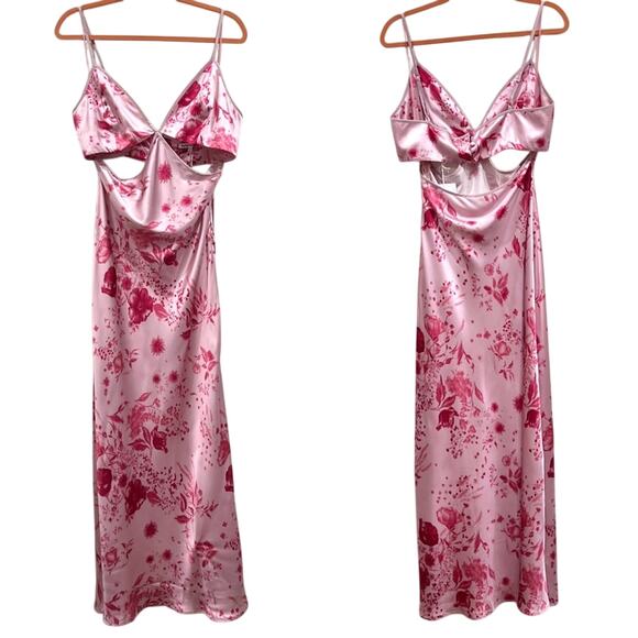 NWT Reformation Poppies Silk Dress – Floral Print | 100% Silk | Romantic Maxi - Picture 3 of 11